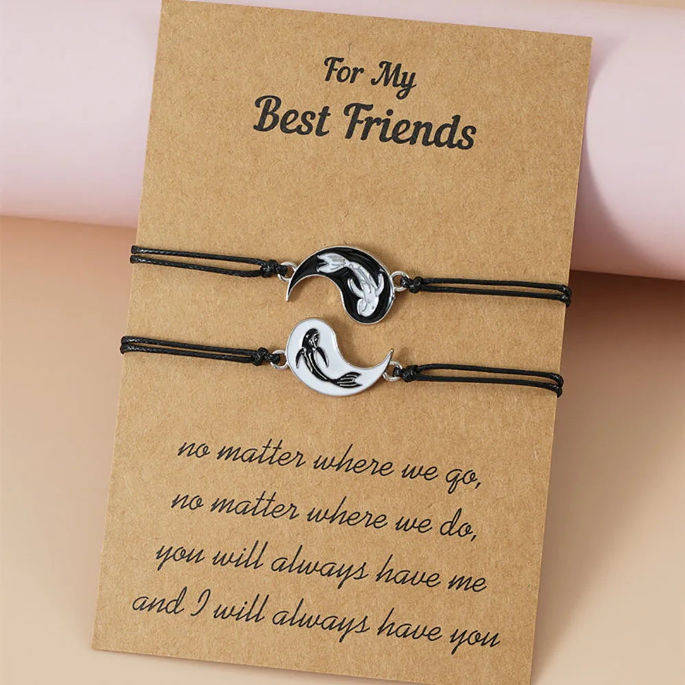 Adjustable Best Friend Matching Bracelets for 2