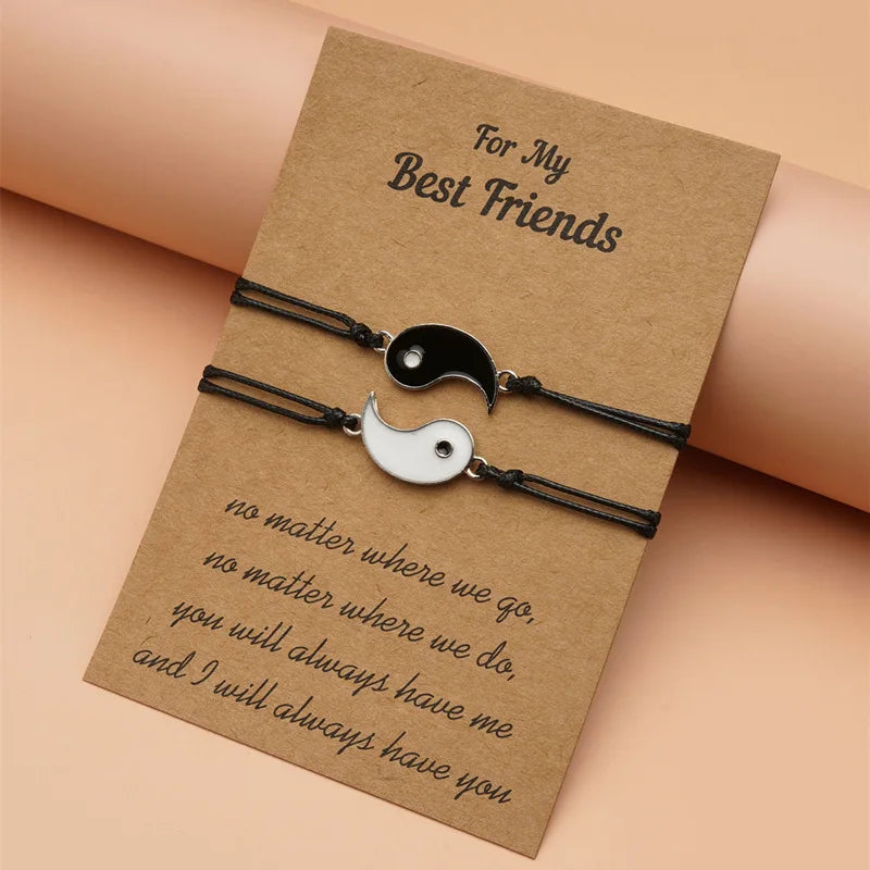 Adjustable Best Friend Matching Bracelets for 2